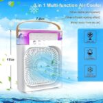 Portable Mini Air Cooler | 7-Color LED | Personal Cooling Fan